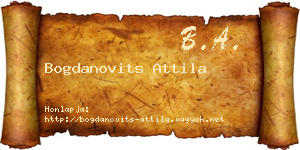 Bogdanovits Attila névjegykártya